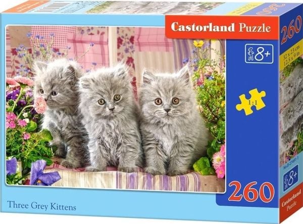 Castorland Puzzle Kolme harmaata kissaa