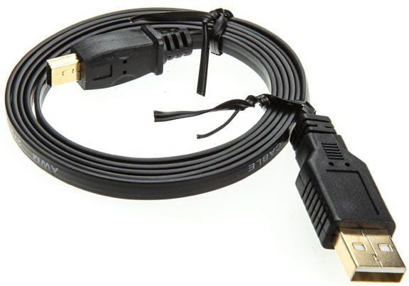 InLine 31805F, 0,5 m, USB A, Mini-USB B, USB 2.0, uros-/urosliitin, musta