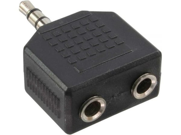InLine 99301, 3.5mm jack female, 2x 3.5mm, Musta