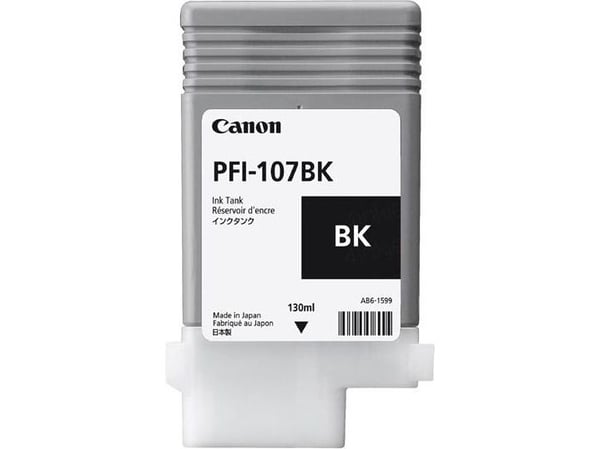 Canon PFI-107 BK - 130 ml - fotosort - original - blekkbeholder - for imagePROGRAF iPF670, iPF680, iPF685, iPF770, iPF780, iPF785