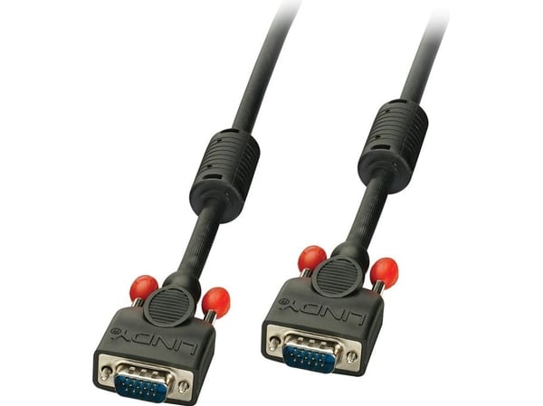 Lindy 36371, 0,5 m, VGA (D-Sub), VGA (D-Sub), Hankjønn, Hankjønn, Sort