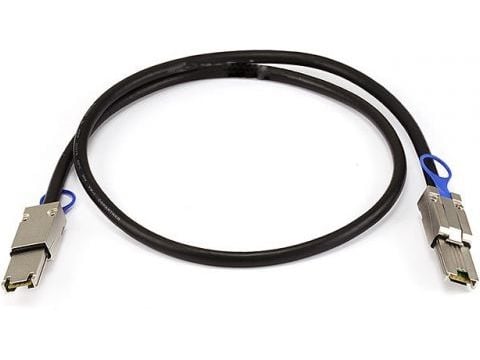 QNAP CAB-SAS10M-8644-8088 - SAS ekstern kabel - SAS 6Gbit/s - 36 pin 4x Mini SAS HD (SFF-8644) (hann) til 26-stifts 4x Mini SAS (hann) - 1 m - svar...