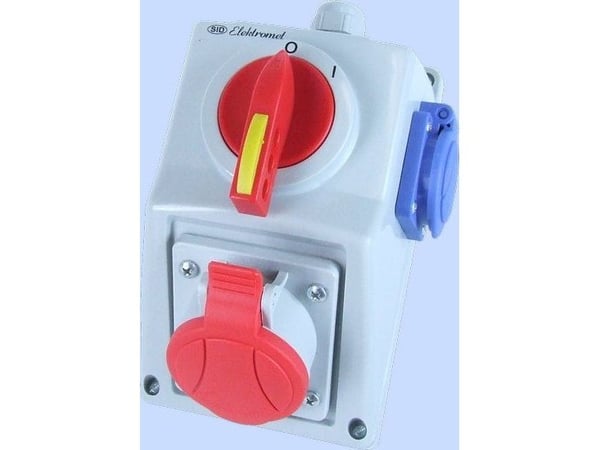 Elektromet-asennus 5P 1x 2P+Z 0-I 16A pistorasialla IP54 (971616) (971616)