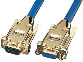 Lindy Premium Gold VGA 3.0m, 3 m, VGA (D-Sub), VGA (D-Sub), Blå, Hanstik/Hunstik