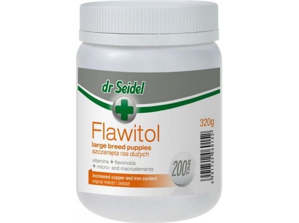 Dr Seidel Flawitol for valper av store raser 200 tabletter Dr Seidel Flawitol for valper av store raser 200 tabletter
