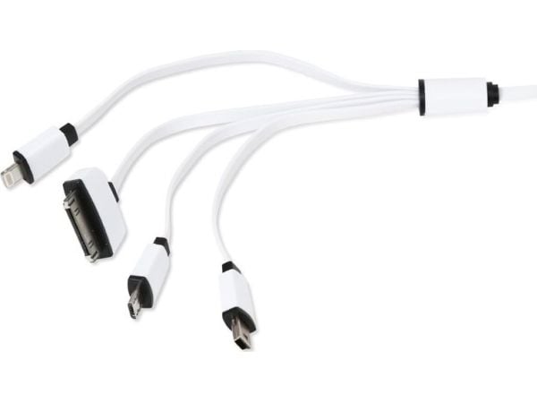 Platinet OUCK4WB, inomhus, USB, 1 m, Svart, Vit