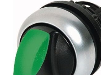Eaton M22-WRLK-G, Vippströmställare, Plast, Svart, Grön, Silver, IP66, 29,7 mm, 45,9 mm