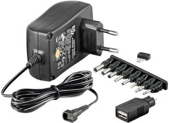 Techly IPW-NTS1500G, Universell, Innendørs, 100 - 240 V, 50/60 Hz, 18 W, 3, 4.5, 6, 7.9, 12 V