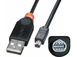 Lindy USB Digital Camera Cable, 2 m, USB A, Uros/uros, Musta