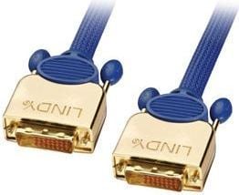 Lindy 2.0m Premium Gold DVI-D Dual Link, 2 m, DVI-D, DVI-D, Blå, Hanstik/Hanstik, Blå, Lindy 2.0m Premium Gold DVI-D Dual Link, 2 m, DVI-D, DVI-D, ...