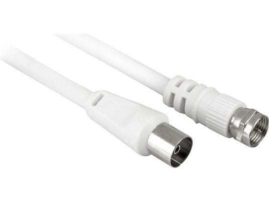Goobay 11829, 1,5 m, 3C-2V, F-type, Koaksial, Hvit