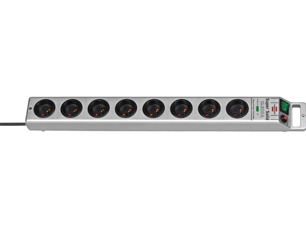 Brennenstuhl 1153344318, 8 AC-utgångar, Typ E, 230 V, 16 A, Typ E, Silver