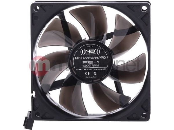 Noiseblocker BlackSilentPro PE-1, Vifte, 9,2 cm, 1300 RPM, 14 dB, 42 m³/t, Sort