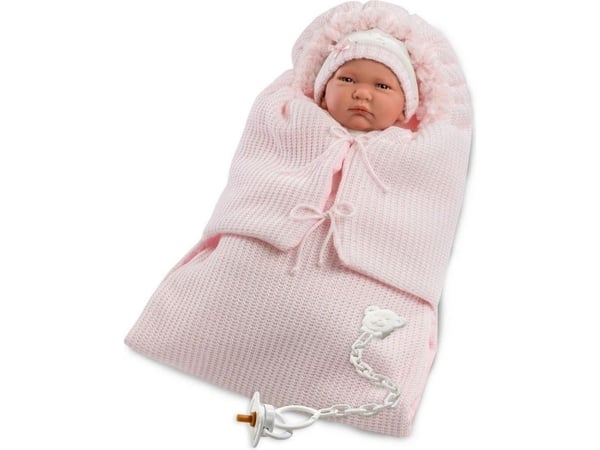 Llorens dukke - baby i rosa vogn 42 cm (302202)