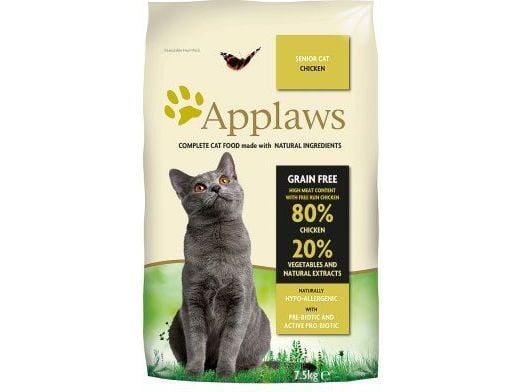 Tørrfôr for eldre katter Applaws 2kg med kylling