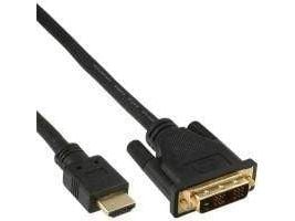 InLine 17661P, 1 m, HDMI, DVI-D, kultainen, musta, uros/naaras