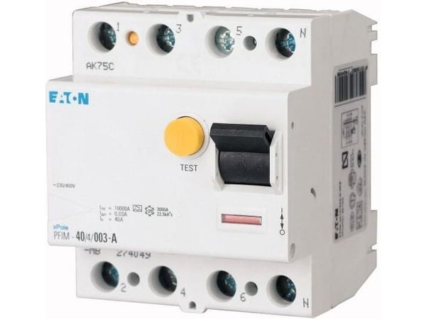 Eaton jordfelsbrytare 4P 40A 0,1A typ AC PFIM-4001-MW (235411)
