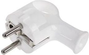 Elgotech vinkelkontakt med ögla 16A z/u UNI-SCHUKO vit (WT-40)