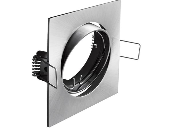 GTV innfelt spot Porto-K med justering IP20 inox kvadrat (OP-PRAN6-02)