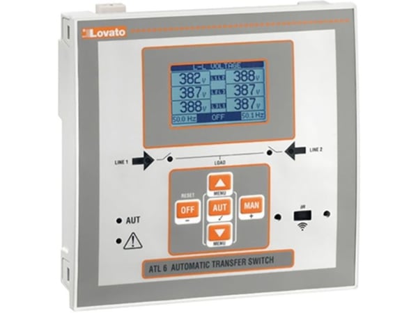 Lovato Electric Automaattinen verkkokytkin 100-240V AC virtalähdekotelo 144x144mm (ATL600)