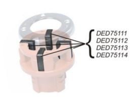Dedra gängtapp/dysa för glowicy gängskärning 3/4" komplett 4 st. - DED75112