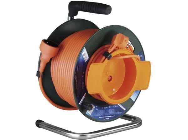 Emos 1908015001, Perus, Oranssi, 1 AC-pistorasia(a), 50 m, H05VV-F3G, 230 V