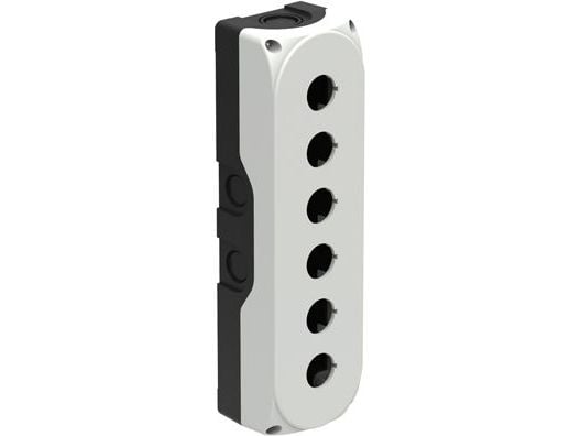 Lovato Electric Kassettdeksel, 6-hulls, 22 mm, hvit, IP67 (LPZP6A8)