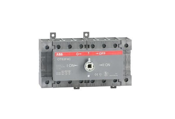 ABB OT63F3C, 3P, Harmaa, 63 A, 105 mm, 85 mm, 92 mm