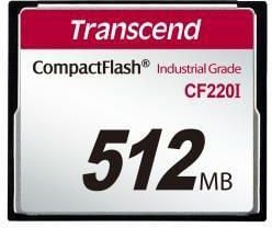 Transcend CF220I Industrial Temp - Flashminnekort - 512 MB - CompactFlash