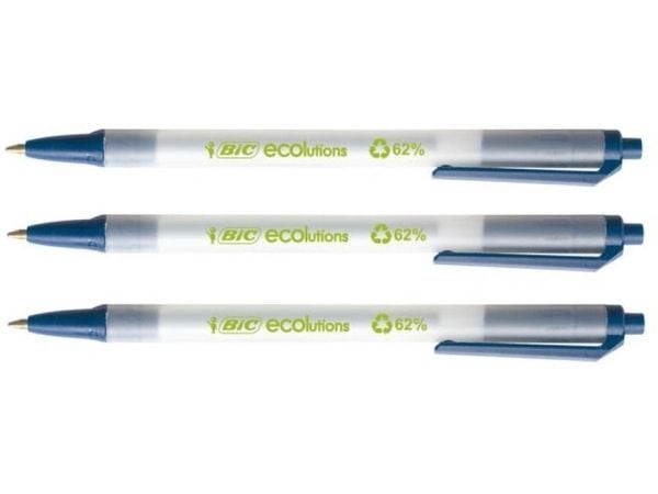 Kuglepen BIC Clic Stic ECOlutions blå - (50 stk.)