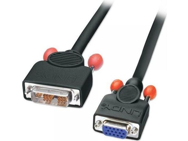 Lindy 5m DVI-A/VGA, 5 m, DVI-A, VGA (D-Sub), Sort, Hankjønn/hunkjønn