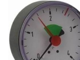 Afriso varme/manometer RF 63 AX Ø=63 mm 0-4 bar 1/4" Kl. 2,5 - 63512