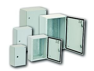 Eti-Polam Hermeettinen pinta-asennettava kotelo GT 60-40-20 levyllä 600x400x200mm IP65 harmaa - 001102120