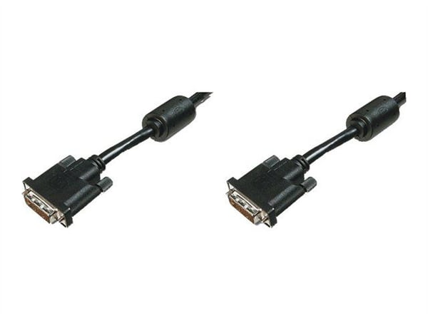 ASSMANN - DVI-kabel - dobbeltlenke - DVI-D (hann) til DVI-D (hann) - 2 m - formstøpt - svart