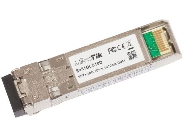 MikroTik S+31DLC10D - SFP+-lähetinmoduuli - 10 GigE - SFP+ / LC single mode - enintään 10 km - 1310 nm