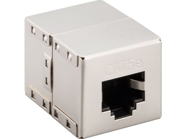 Goobay 15027, Flat, Sølv, RJ45, RJ45, Hunkjønn, Hunkjønn
