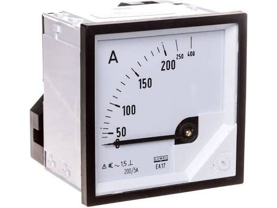 Lumel analog panelamperemeter 200/400A för mättransformator 200/5A 72x72mm IP50 C3 K=90 st. (EA17N F41800000000)
