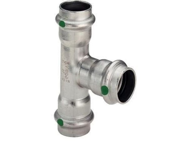 Sanpress Inox T-stykke 18 mm rustfrit stål