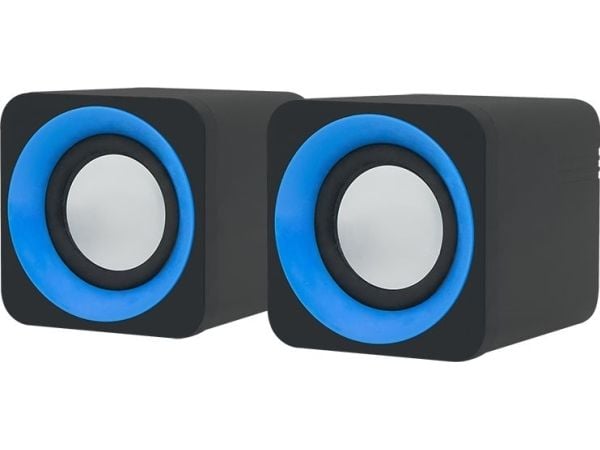 BLOW MS-23, 2-veis, 2.0 kanaler, Koblet med ledninger (ikke trådløs), 3 W, 280 - 18000 Hz, Svart, Blå, Grå