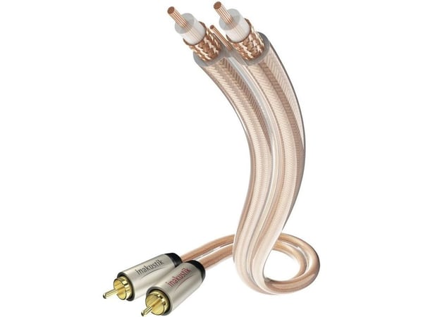 in-akustik Star - Ljudkabel - RCA hane till RCA hane - 1.5 m - skärmad - transparent