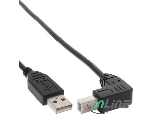InLine 34510U, 1 m, USB A, USB B, uros/uros, 0,48 Gbit/s, musta