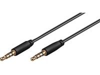 Goobay AVK 182-0200 mini, 3,5 mm, hankontakt, 3,5 mm, hankontakt, 2 m, svart