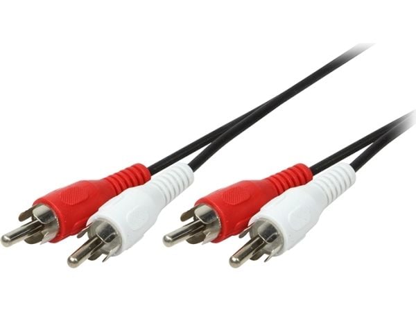 LogiLink 2xRCA - 2xRCA, 5m, 2 x RCA, Hankjønn, 2 x RCA, Hankjønn, 5 m, Sort