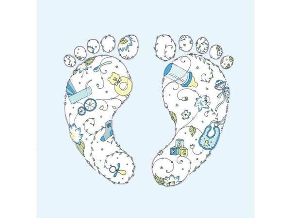 Clear Creation kort Swarovski kvadrat CL1909 fødsel gutt