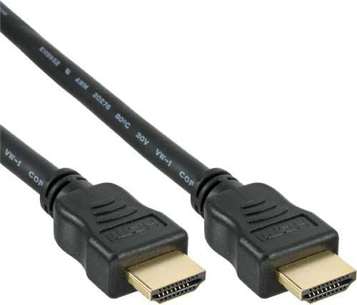 InLine HDMI 1.4 with Ethernet 17011P - HDMI 1.4 kaapeli - HDMI 19pin (M) - HDMI 19pin (M) - 1,5 m - musta (17011P)