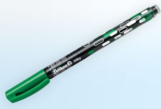 Pelikan Inky, Tynn penn, Sort, Grønn, Grønn, Plast, 0,5 mm, 1 stykker