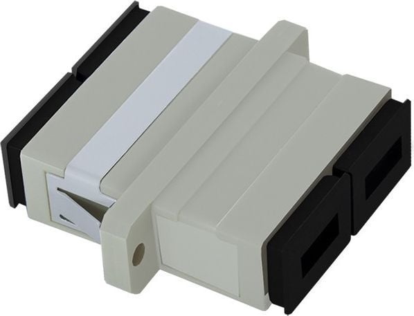 Qoltec Duplex - Nettverkkopler - SC/UPC-multimodus (hunn) til SC/UPC-multimodus (hunn) - fiberoptisk
