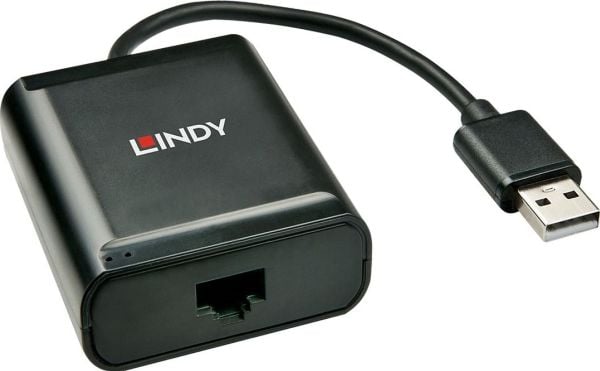 Lindy 42679, USB 2.0, RJ-45, USB 2.0, Svart, Metall, 52 mm, 60 mm