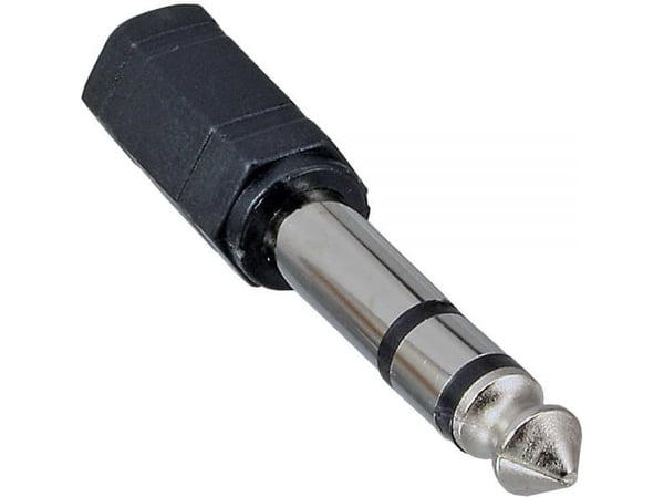 InLine Audio Adapter, 6,3 mm jack plugg til 3,5 mm jack (stereo) - svart