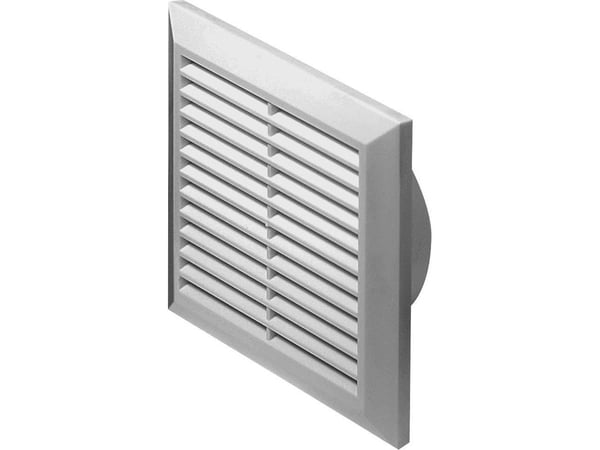 AWENTA ventilationsgaller vit med nät och pluggar 137×137 mm, diameter 100 mm (T61)